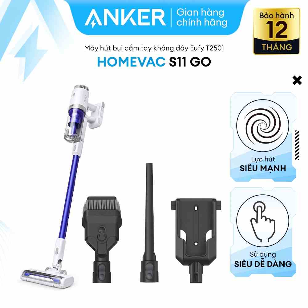 [Mã ELHA10 giảm 6% đơn 5TR] Máy hút bụi cầm tay không dây EUFY HomeVac S11 Go (by Anker) - T2501