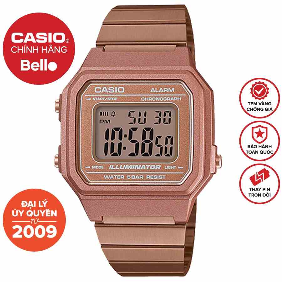 Đồng hồ Nam dây thép Casio B650 chính hãng bảo hành 1 năm Pin trọn đời