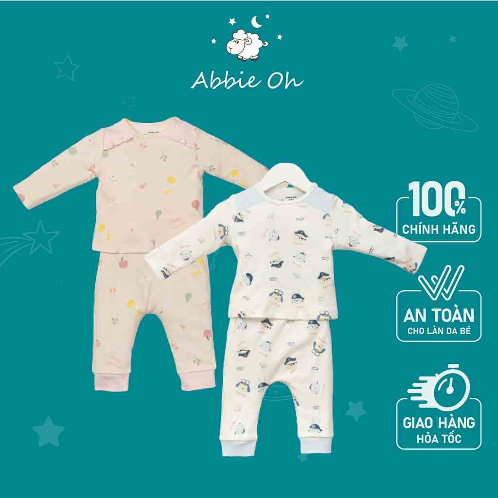 [Mã BMLTB200 giảm đến 100K đơn 499K] Bộ quần áo dài tay cài vai ABBIEOH chất liệu cotton cho bé 0-3 Tuổi BO211 AW20