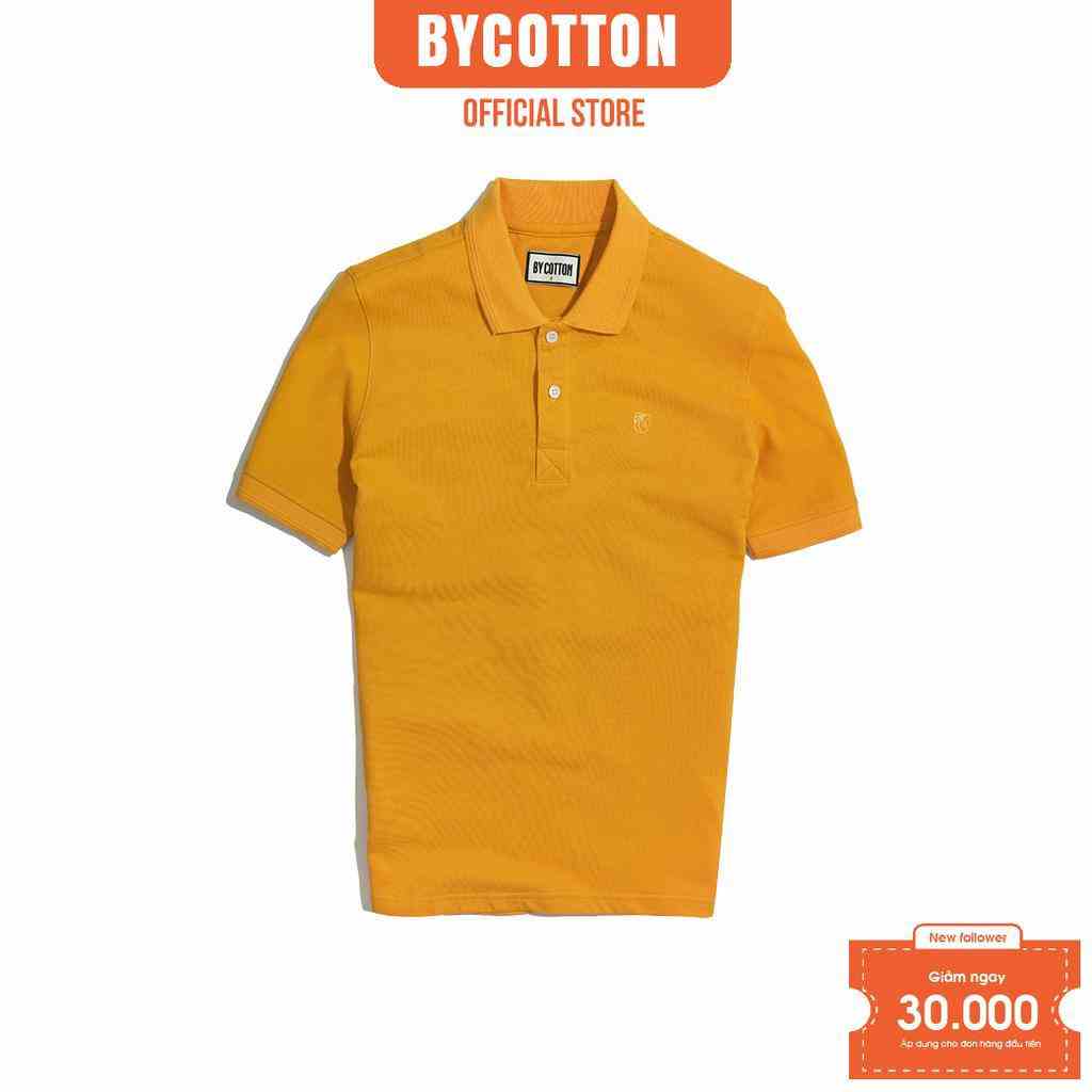 [Mã BYCO300T8 giảm 30% đơn 0K] Áo Thun Nam Polo Cổ Bẻ Màu Vàng BY COTTON Yellow Basic Polo