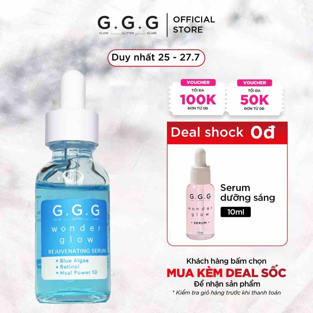 Tinh Chất Ngừa Lão Hoá Cấp Ẩm Sâu GGG Wonder Glow Rejuvenating serum 30ml