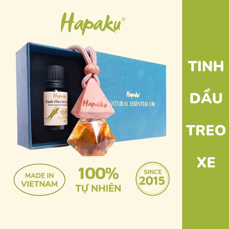 Set Tinh Dầu Treo Xe Hương Tự Nhiên Thư Giãn Tinh Thần, Tỉnh Táo Lái Xe Hapaku