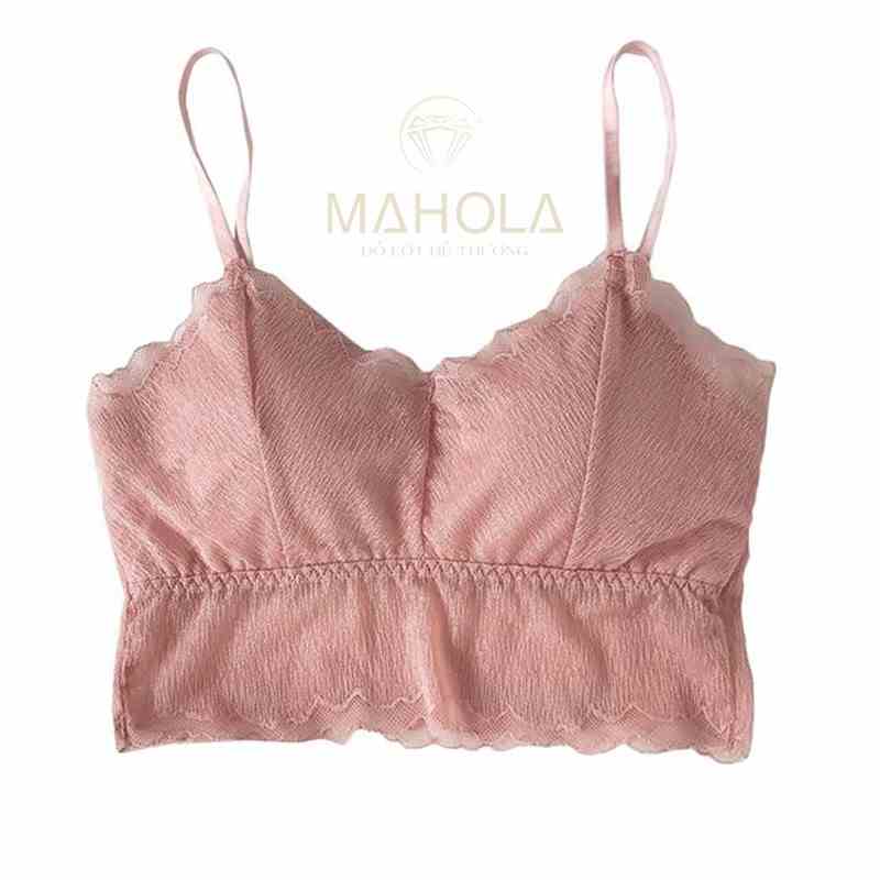 [Mã BMLTA35 giảm đến 35K đơn 99K] Áo bralette lưới phối ren iBasic_ Mahola _Bra22