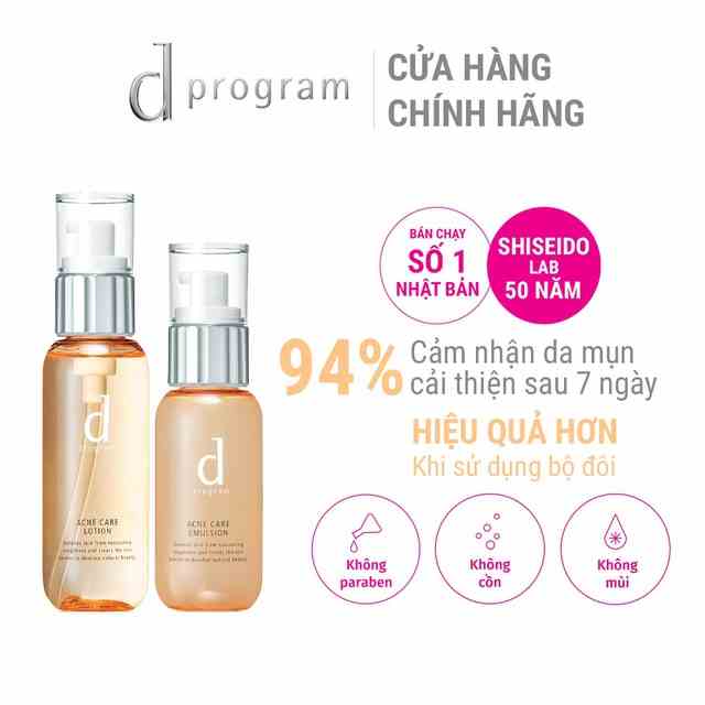 Bộ 2 sản phẩm d program dành cho da mụn (125ml + 100ml)