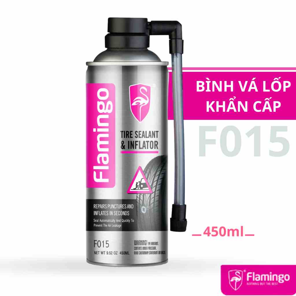 [Mã BMLTB35 giảm đến 35K đơn 99K] Bình Vá Lốp Khẩn Cấp Flamingo F015 450ml - Hãng Phân Phối Chính Thức