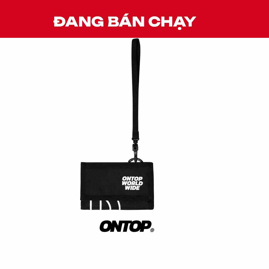 Ví nam mini nhỏ gọn màu đen canvas local brand ONTOP - Worldwide Wallet l O-V022