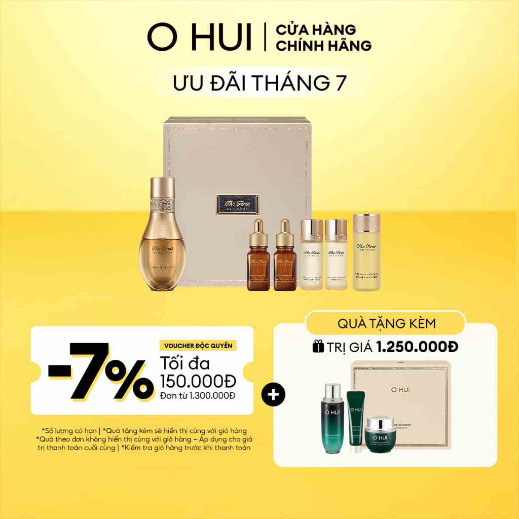 Bộ Tinh chất tăng cường tế bào gốc chống lão hóa toàn diện OHUI The First Sym-Micro Essence