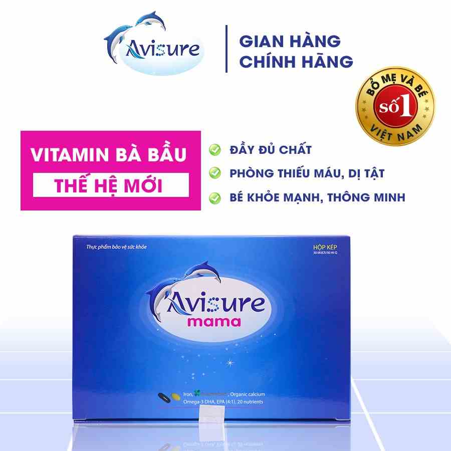 Vitamin tổng hợp dành cho bà bầu, trước và sau sinh Avisure Mama