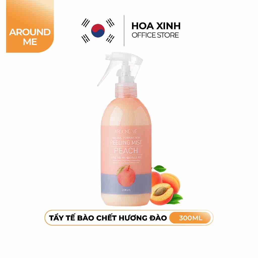 Xịt Tẩy Tế Bào Chết AROUND ME Toàn Thân Hương Đào Vita Peeling Mist Peach 300ml