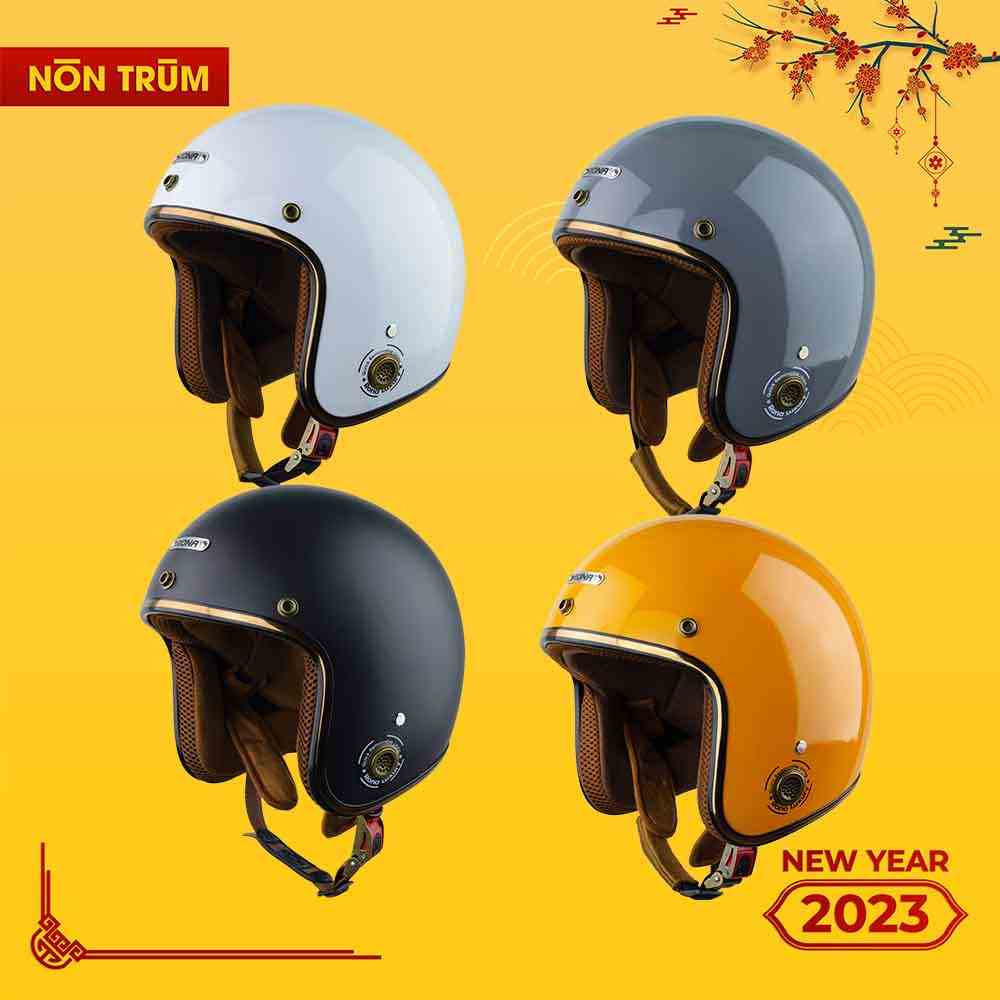 Mũ bảo hiểm 3/4 RONA R8 freesize vòng đầu 55-59cm phù hợp cho nam và nữ đi xe máy