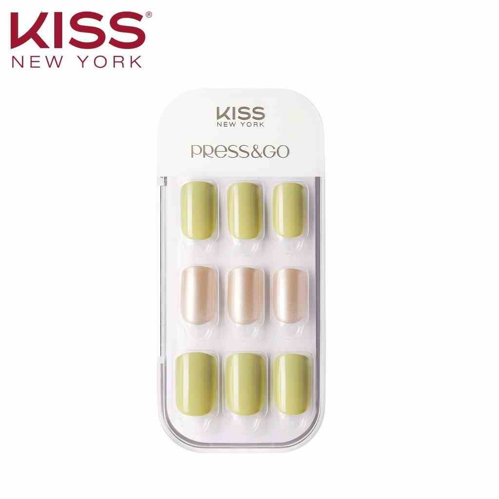 [Mã BMLTB35 giảm đến 35K đơn 99K] Bộ 30 Móng Tay Gel Tự Dán Press & Go Kiss New York Nail Box - Pear Green (KPNA15KA)