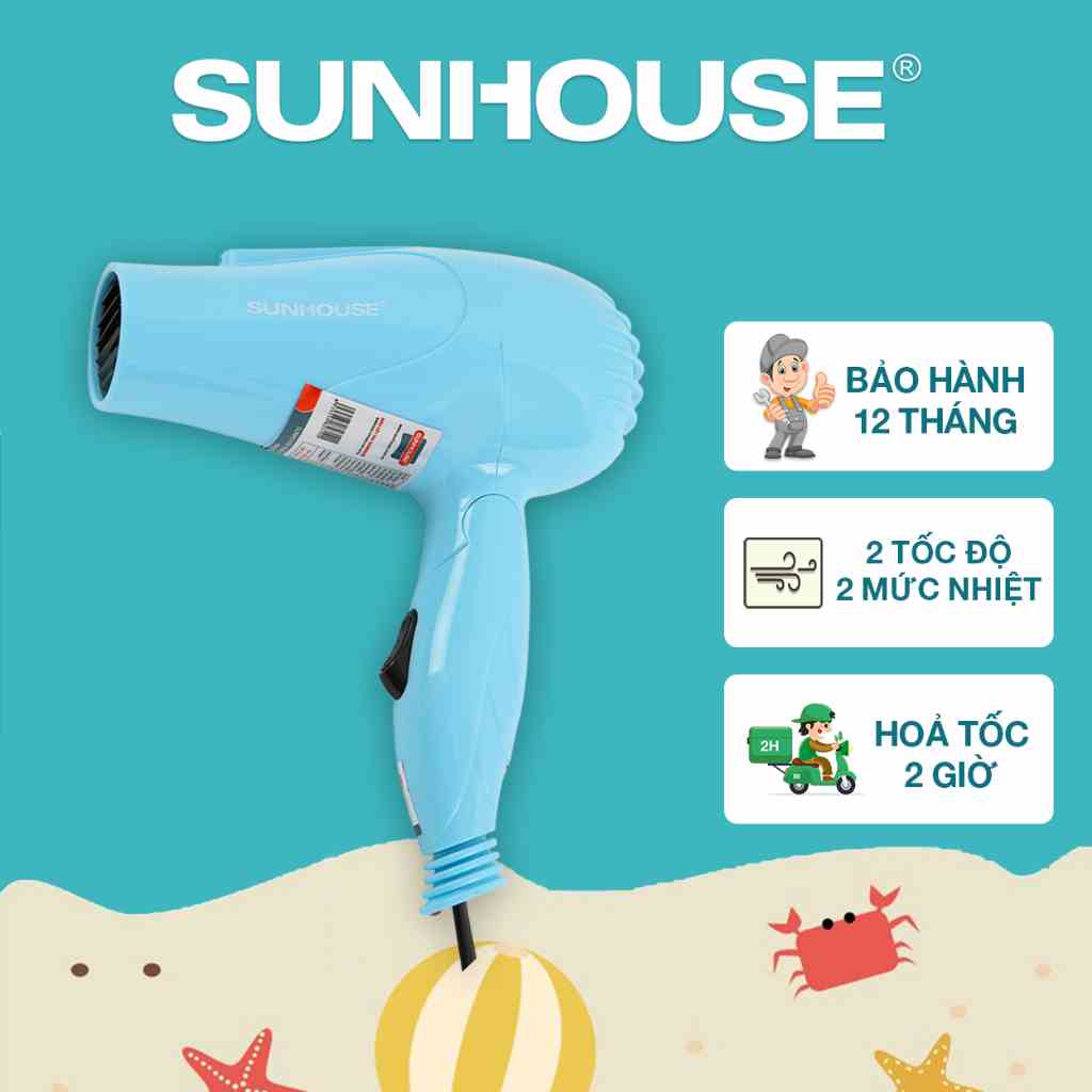 Máy sấy tóc SUNHOUSE SHD2305 - Bảo hành chính hãng 12 tháng