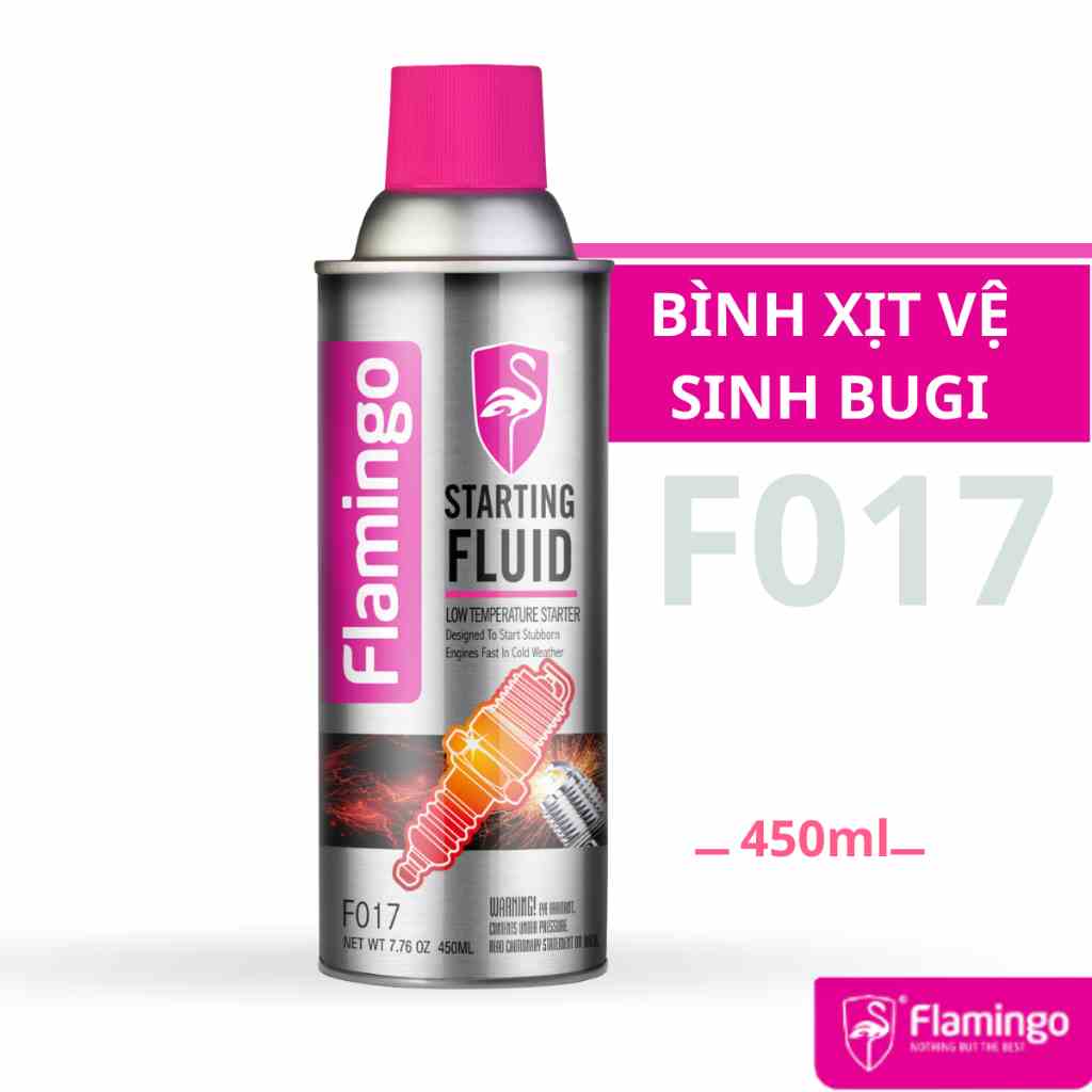 [Mã BMLTB35 giảm đến 35K đơn 99K] Bình Xịt Vệ Sinh Bugi Xe Máy Flamingo F017 450ml – Hãng Phân Phối Chính Thức