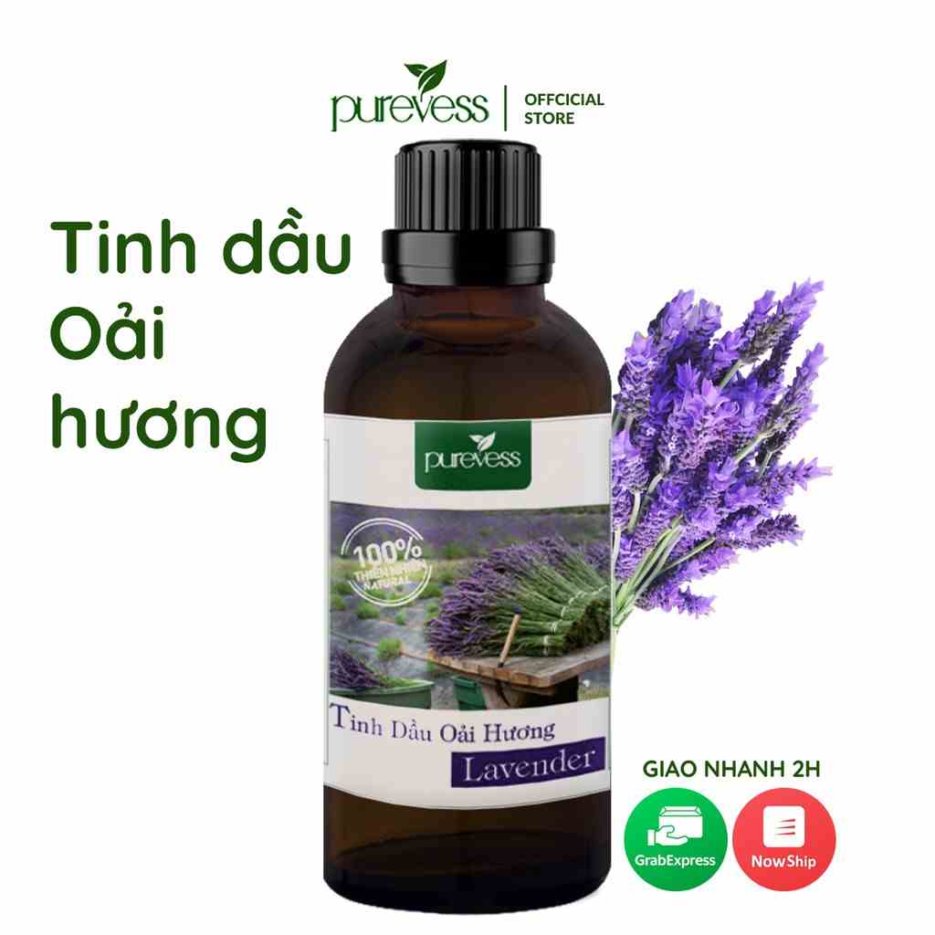 Tinh dầu Oải Hương gúp giảm stress giúp ngủ ngon + tặng vỏ khuếch tán PUREVESS 100ml