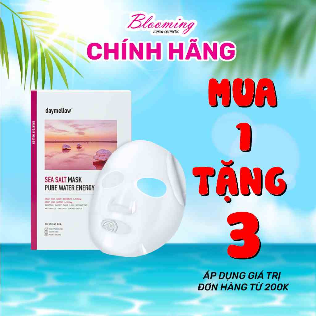 Mặt Nạ Miếng Dưỡng Ẩm Nuôi Dưỡng Với Năng Lượng Nước Biển Sâu Muối Biển Sea Salt Daymellow  Mask Pure Water Enegry 27ml