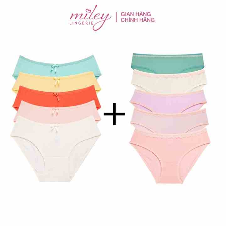 Combo 10 Quần Lót Nữ Modal Kháng Khuẩn Êm Thoáng và Thun Lạnh Co Dãn 4 Chiều MILEY LINGERIE BCS-BMS (Màu ngẫu nhiên)