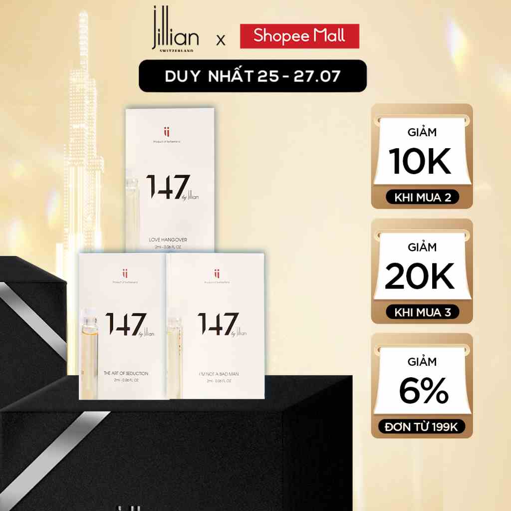 Set Nước hoa Jillian Nam 3 mùi 3x2ml