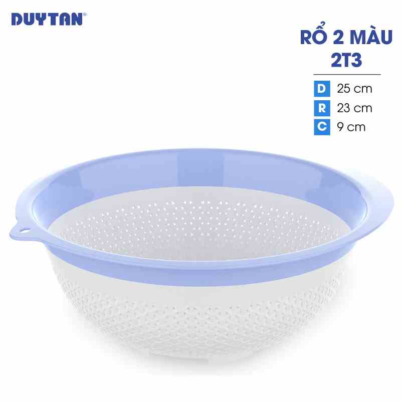 [Mã BMLTA35 giảm đến 35K đơn 99K] Rổ 2 màu nhựa DUY TÂN 2T3 (25 x 23 x 9 cm) - 13894