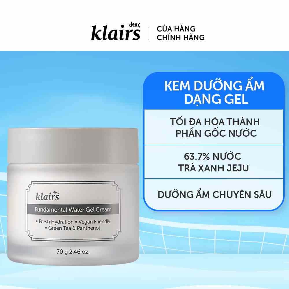 Kem Dưỡng Da Klairs Fundamental Water gel Cream 70g