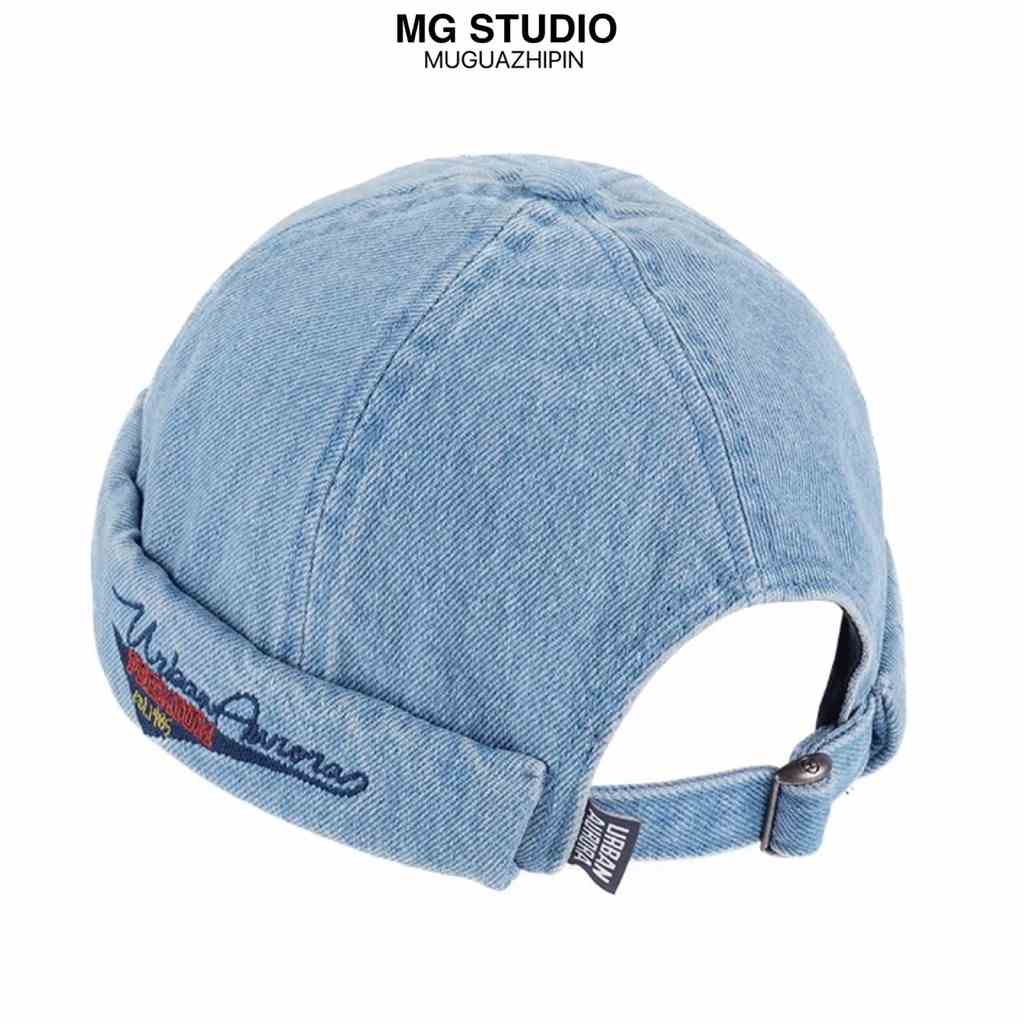 Mũ beret MG STUDIO bằng vải denim 3 màu tùy chọn