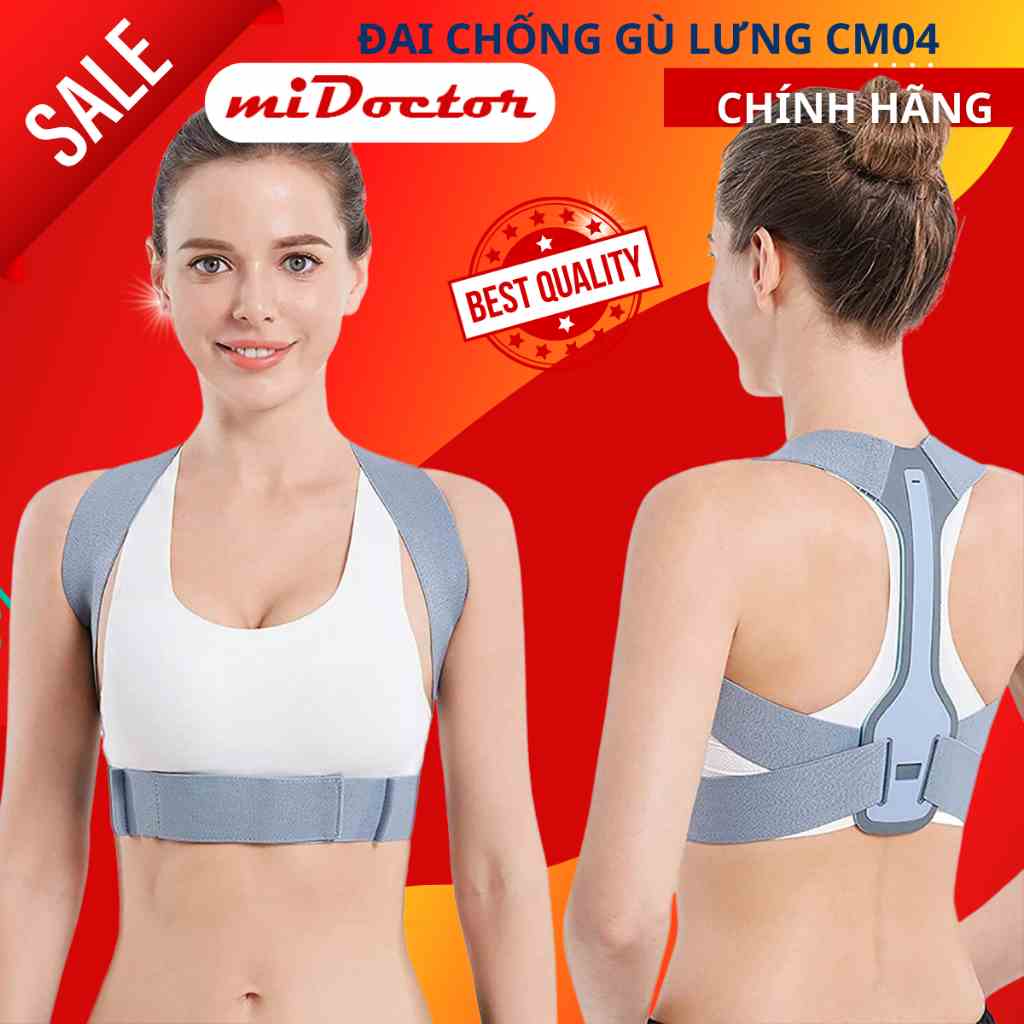 Đai Chống Gù Lưng Dành Cho Người Lớn Và Trẻ Em Có Nẹp - Chính Hãng miDoctor - Mã mi04