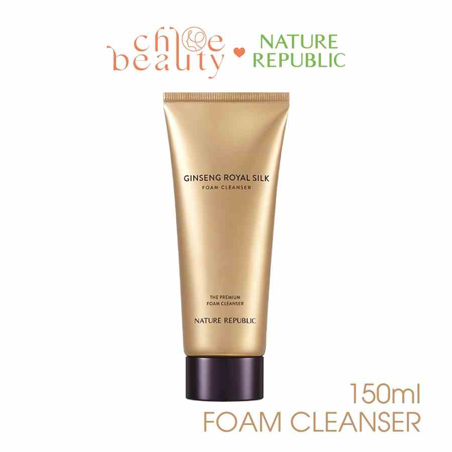 [Mã BMLTA35 giảm đến 35K đơn 99K] Sữa rửa mặt nhân sâm NATURE REPUBLIC Ginseng Royal Silk Foam Cleanser 150ml