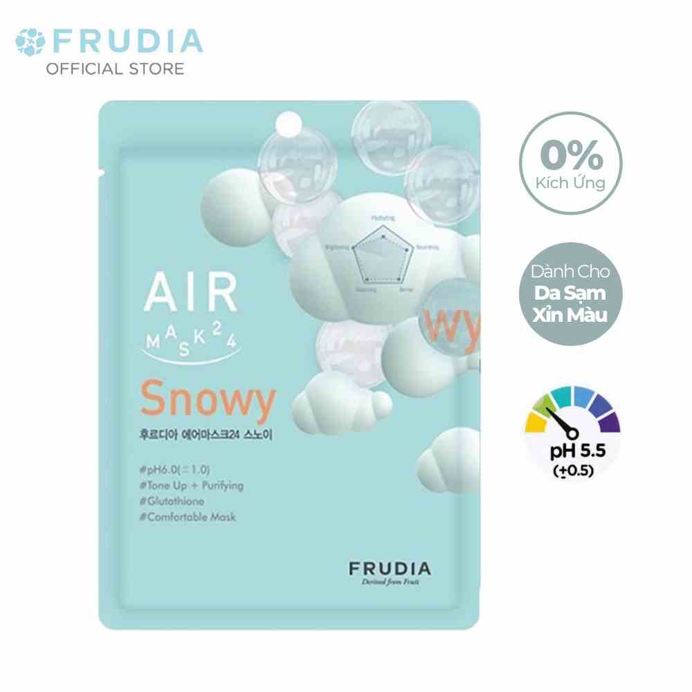 [Mã BMLTA35 giảm đến 35K đơn 99K] Mặt Nạ Dưỡng Ẩm Giúp Làm Trắng Da Frudia AIR Mask 24 Snowy 25ml/1pcs