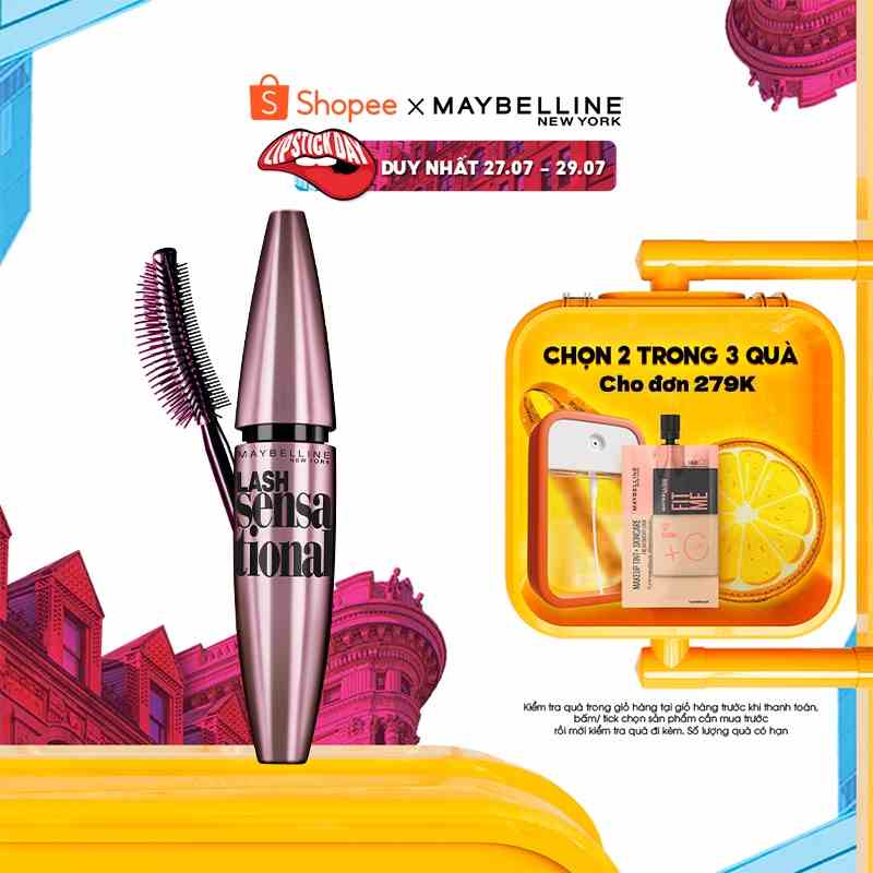 Mascara Dài & Tơi Mi Maybelline New York Lash Sensational Không Lem Không Trôi 10ml