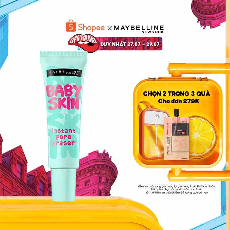 Kem lót mịn da che khuyết điểm Maybelline New York Baby Skin Pore Eraser Primer 22ml