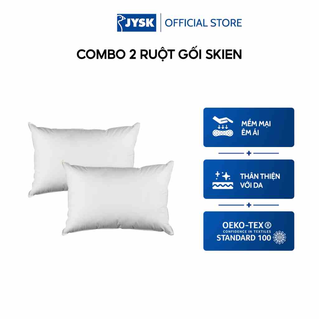 Bộ 2 ruột gối | JYSK Skien | polyester | 50x70cm, 900g