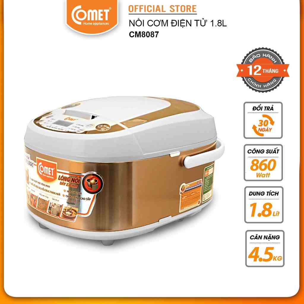 Nồi cơm điện tử Comet CM8087 - 1,8L