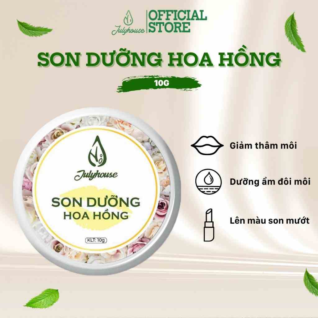 Son dưỡng môi tinh dầu Hoa Hồng 10g JULYHOUSE