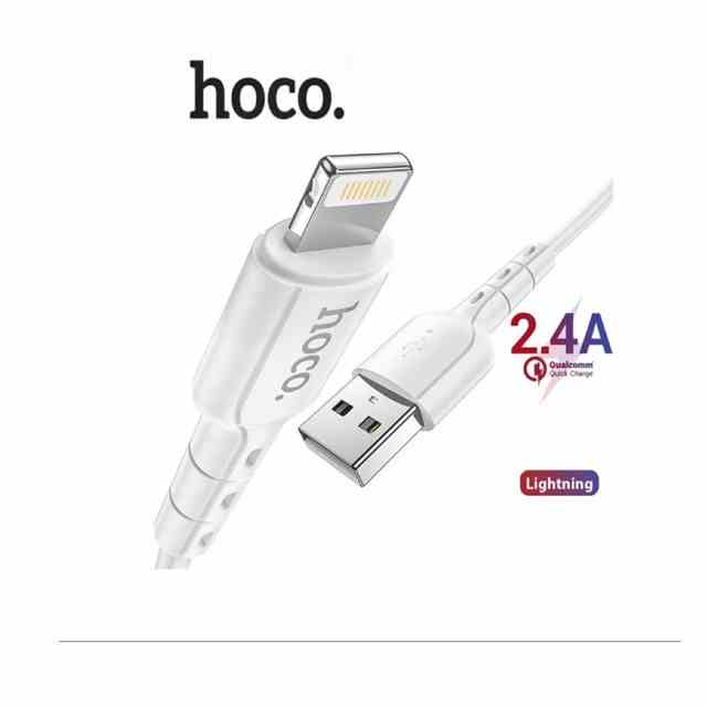 Cáp sạc DU01 Hoco Lightning iPhone dài 1m , dây nhựa cứng cáp chống gãy gập