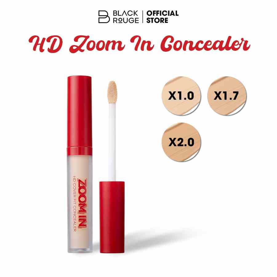 Kem Che Khuyết Điểm Black Rouge Zoom In HD Cover Fit Concealer Lâu Trôi 25.1g