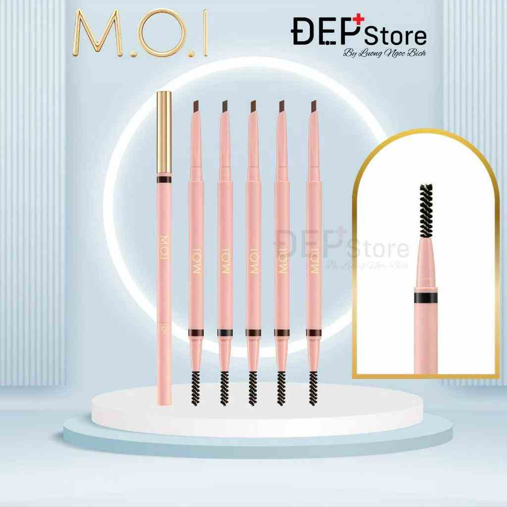 Chì Kẻ Mày 2 đầu M.O.I Cosmetics Perfect Shape Eyebrow Pencil lâu trôi 5g