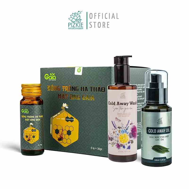 COMBO ĐÔNG TRÙNG HẠ THẢO + DẦU KHUYNH DIỆP + SỮA TẮM GIỮ ẤM Tăng Cường Sức Đề Kháng , Giữ Ấm Ngày Đông