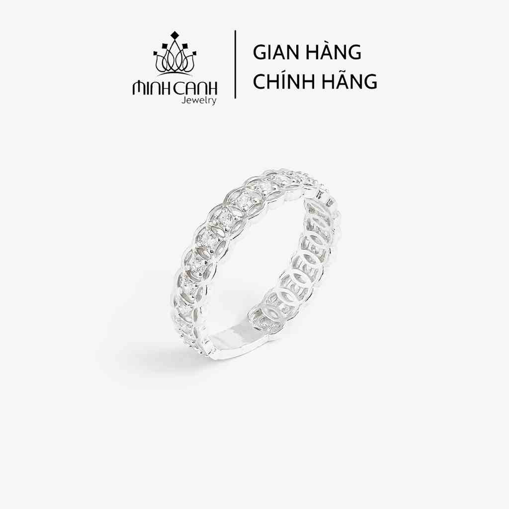 Nhẫn Kim Tiền Bạc Tài Lộc Đính Đá Viền - Minh Canh Jewelry