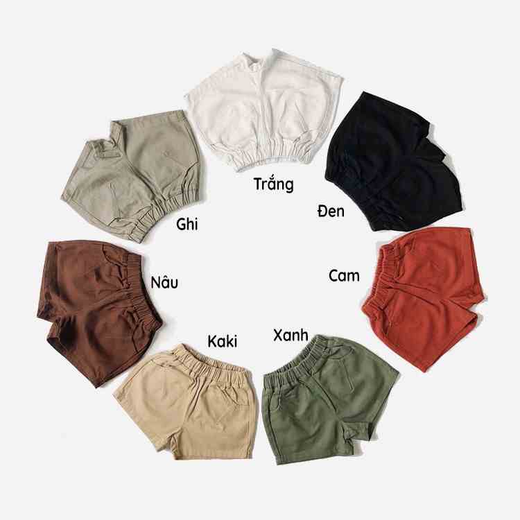 [Mã BMLTB35 giảm đến 35K đơn 99K] Quần short cho bé phong cách hàn quốc chất liệu Linen 9 đến 19kg BABYWANT