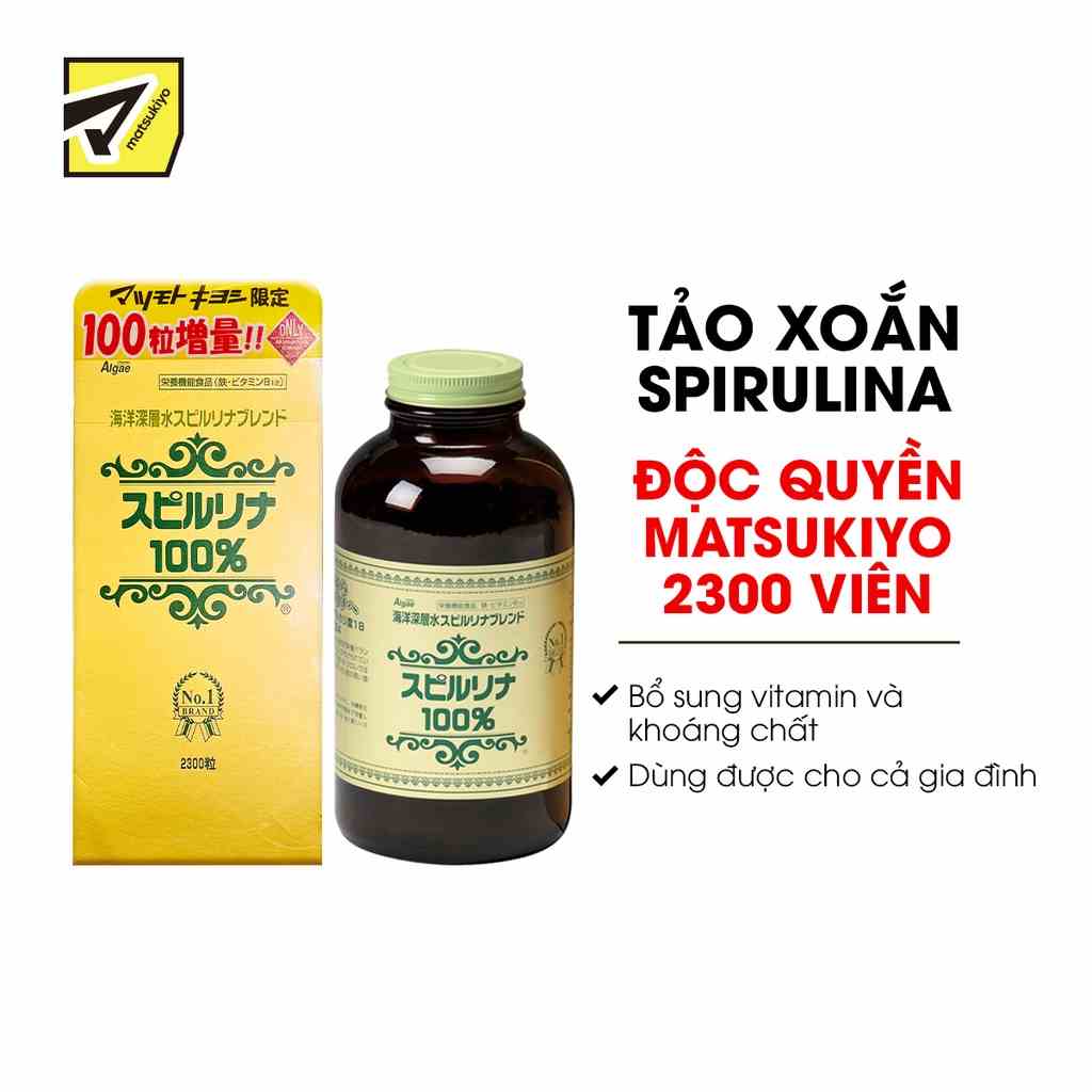 Tảo xoắn Matsukiyo Spirulina Tablets 2300 viên