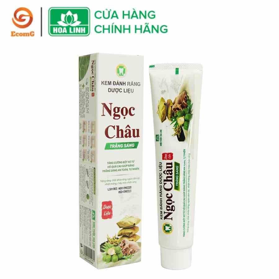 [Mã BMLTA35 giảm đến 35K đơn 99K] Kem đánh răng dược liệu Ngọc Châu trắng sáng 100gr và 125gr