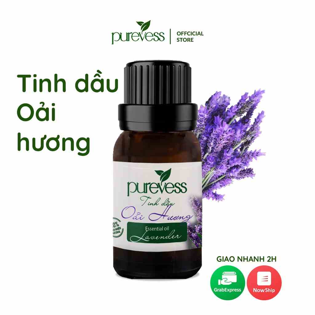 Tinh dầu Oải Hương giúp kháng khuẩn giảm stress trấn tĩnh tinh thần PUREVESS 15ml