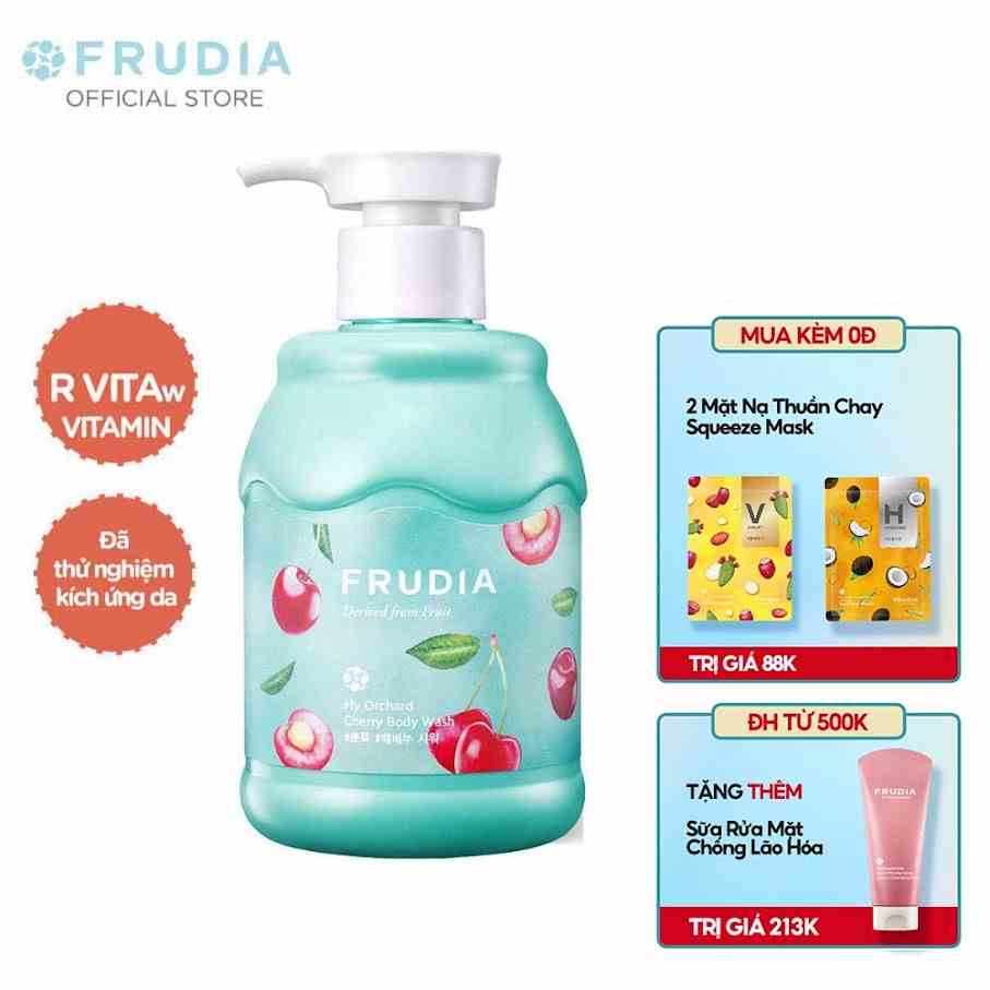 [TẶNG 88K] Sữa Tắm Dưỡng Thể Chiết Xuất Từ Anh Đào Frudia My Orchard Cherry Body Wash 350ml