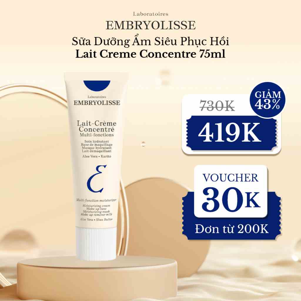 Sữa Dưỡng Ẩm Siêu Phục Hồi Embryolisse Lait Creme Concentre 75ml