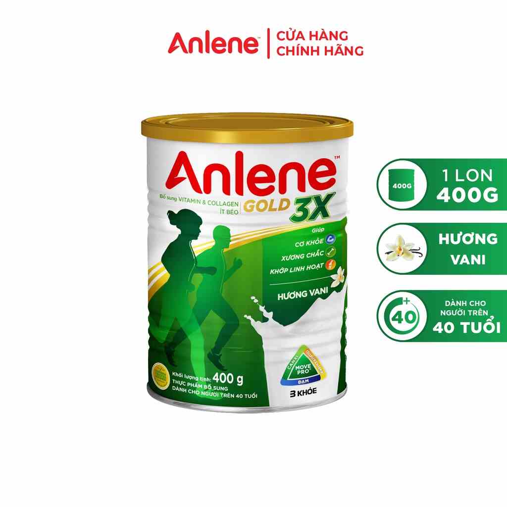 Sữa bột Anlene Gold Movepro Hương Vani 400g/lon