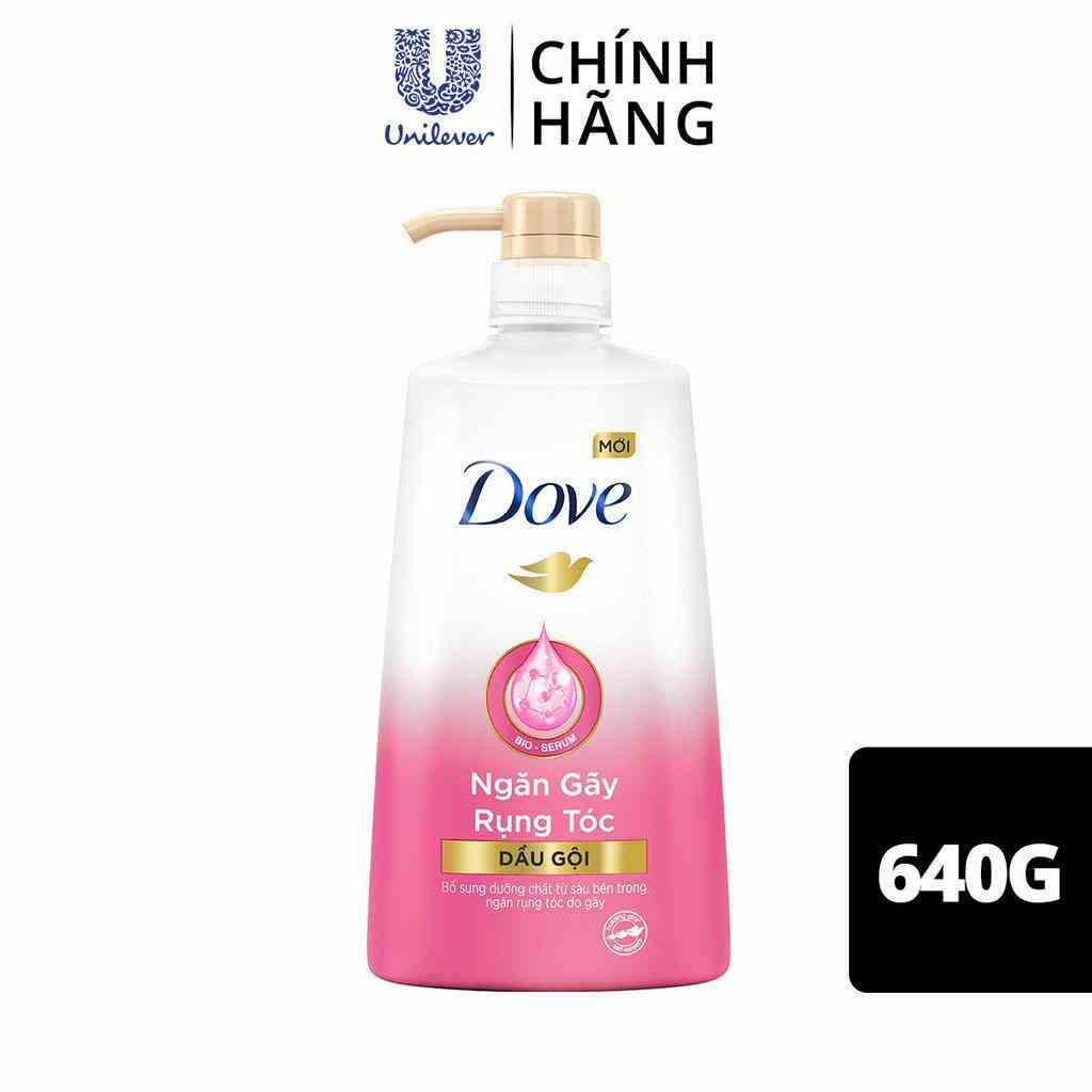 Dầu Gội Dove Ngăn Gãy Rụng Tóc Tinh Chất Dưỡng Tóc Bioserum Cho Tóc Chắc Khỏe X5 640G