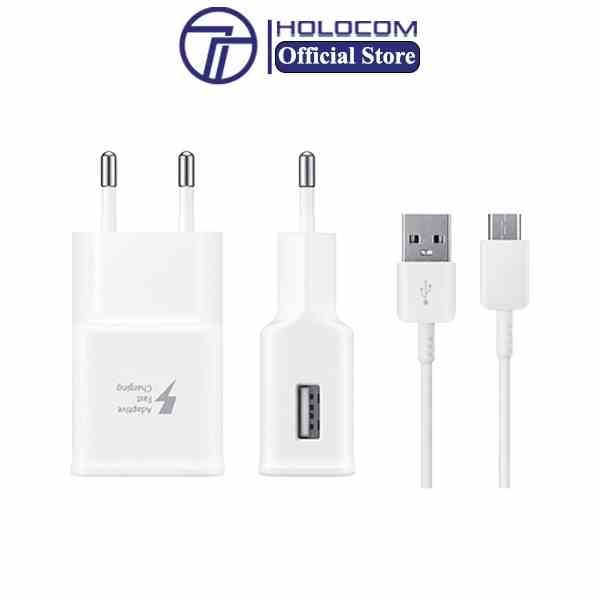 Bộ Sạc HOLOCOM S6 5V-2A Chân Micro USB Dùng Cho Samsung Galaxy S7 S6 Edge J3 J5 J7 A3 A5 A7 2016 Note 4 5