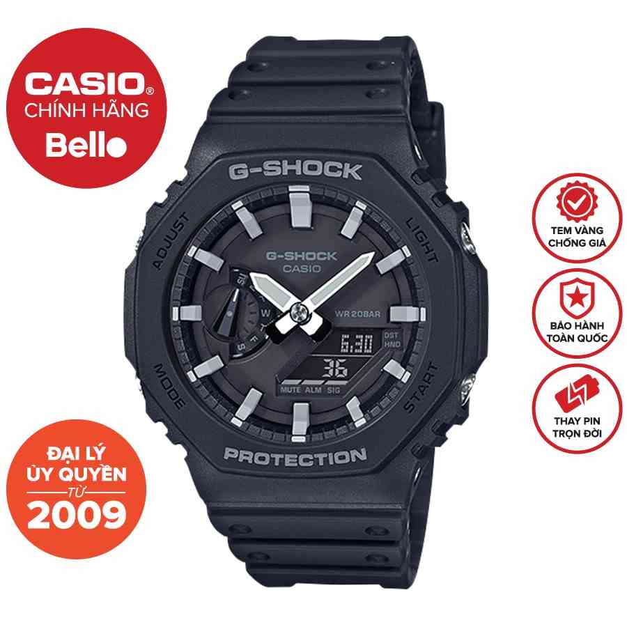 Đồng hồ Nam Dây Nhựa Casio G-Shock GA-2100-1A chính hãng bảo hành 5 năm Pin trọn đời