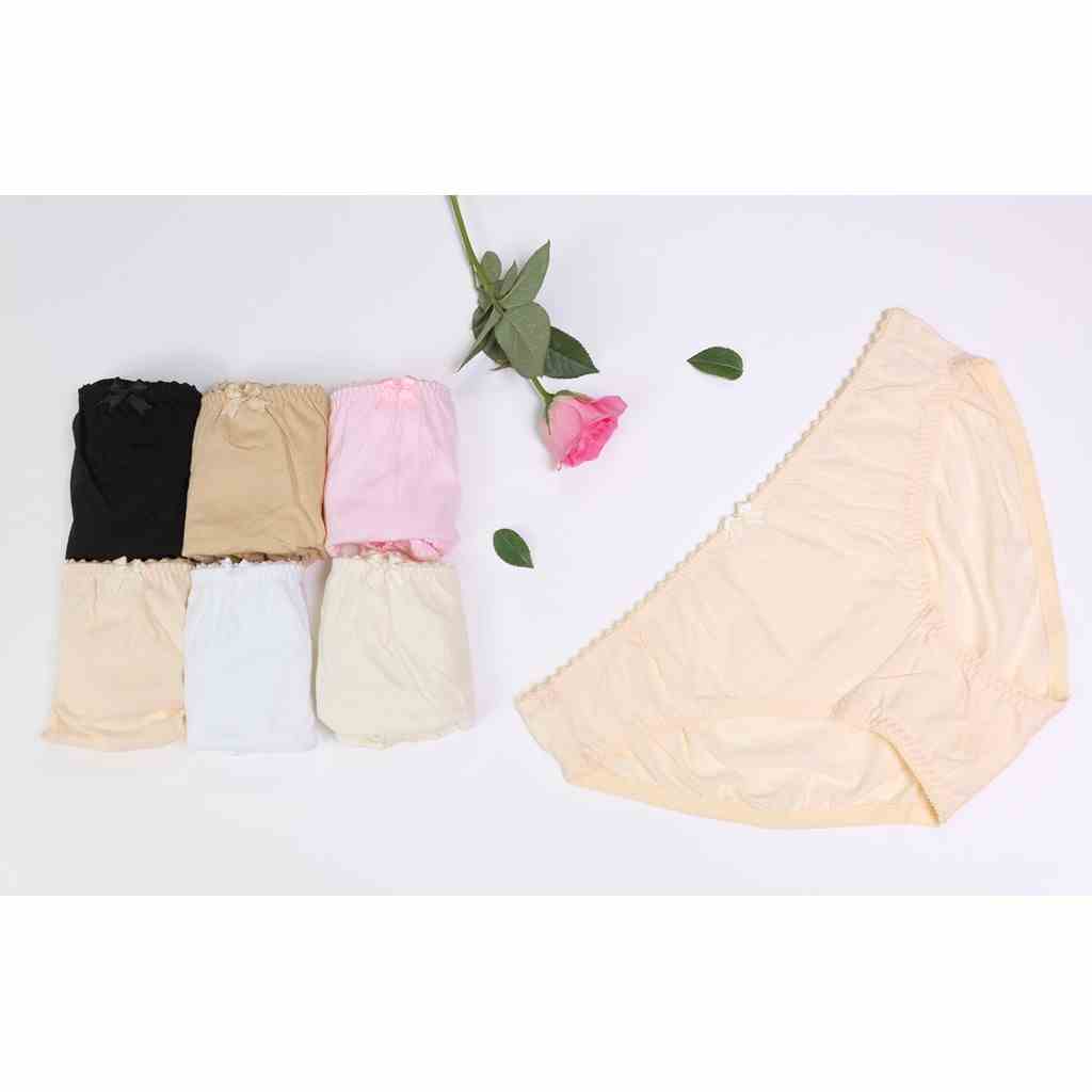 [Mã BMLTA35 giảm đến 35K đơn 99K] Quần lót nữ cotton trơn thấm hút mồ hôi tốt Jobelli [Combo 6] - 1304