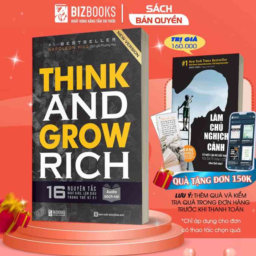 Sách Think And Grow Rich - 16 Nguyên Tắc Nghĩ Giàu Làm Giàu Trong Thế Kỉ 21 - Thói Quen Thành Công Napoleon Hill