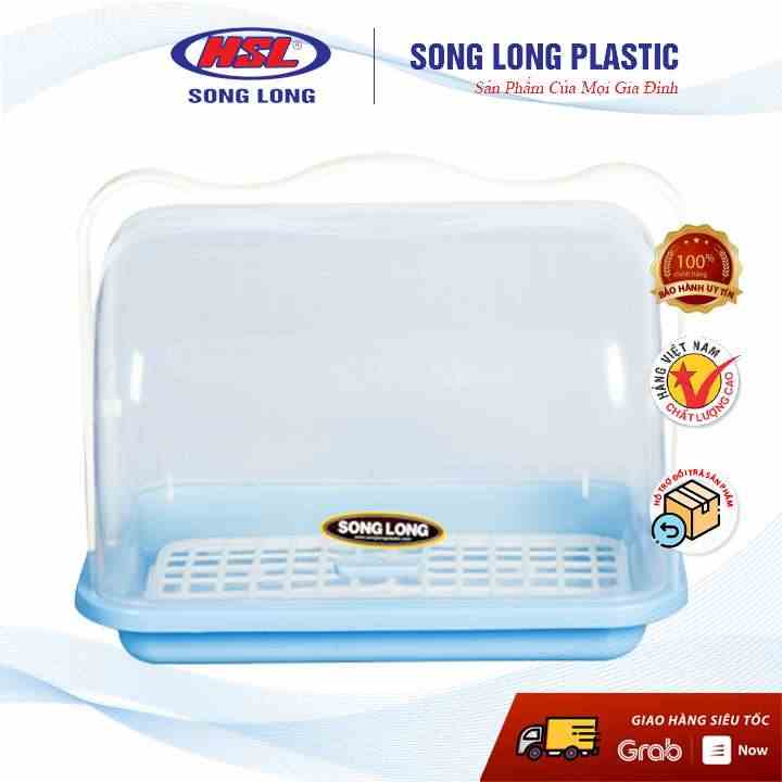 Giỏ đựng cốc có nắp đậy (loại bé) Song Long Plastic - 2208-màu giao ngẫu nhiên